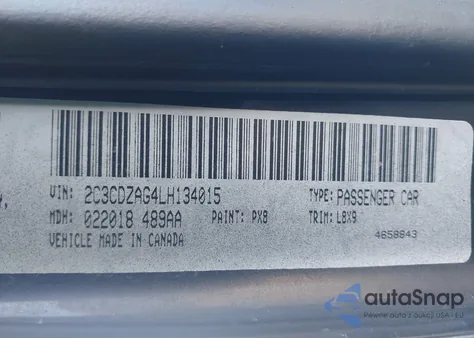 2020 Dodge Challenger Sxt из США, поврежденный, VIN 2C3CDZAG4LH134015